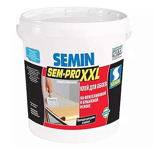 Semin Клей Готовый клей Semin SEM-PRO XXL для виниловых, флизелиновых, бумажных обоев и обоев под покраску, 1 кг.